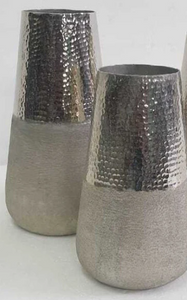 Silver Planters and Vases with Mink Finish- 2 Sizes Available