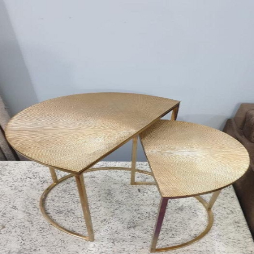 Set Of Two Gold Side Tables - The Chalk Home