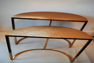 Set Of Two Gold Side Tables - The Chalk Home