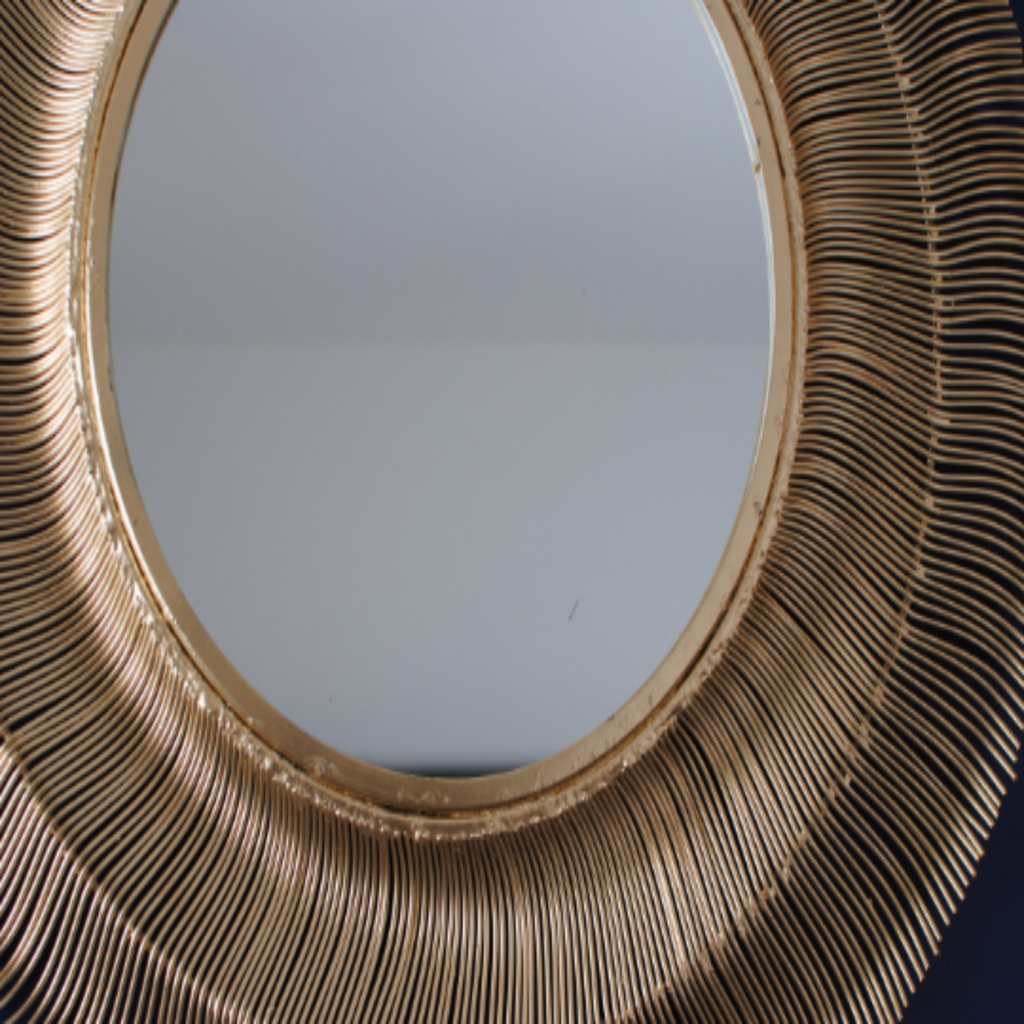Large round gold mirror - The Chalk Home