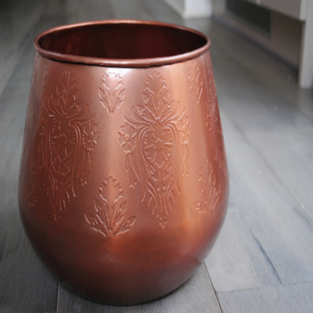 Copper Planter With Hand Etched Design - The Chalk Home