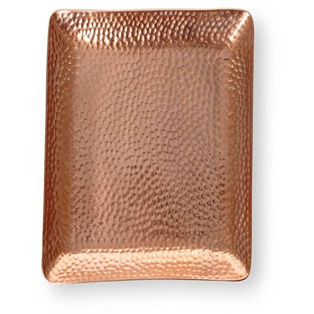 Square Original Copper Tray With Hand Hammered Finish - The Chalk Home