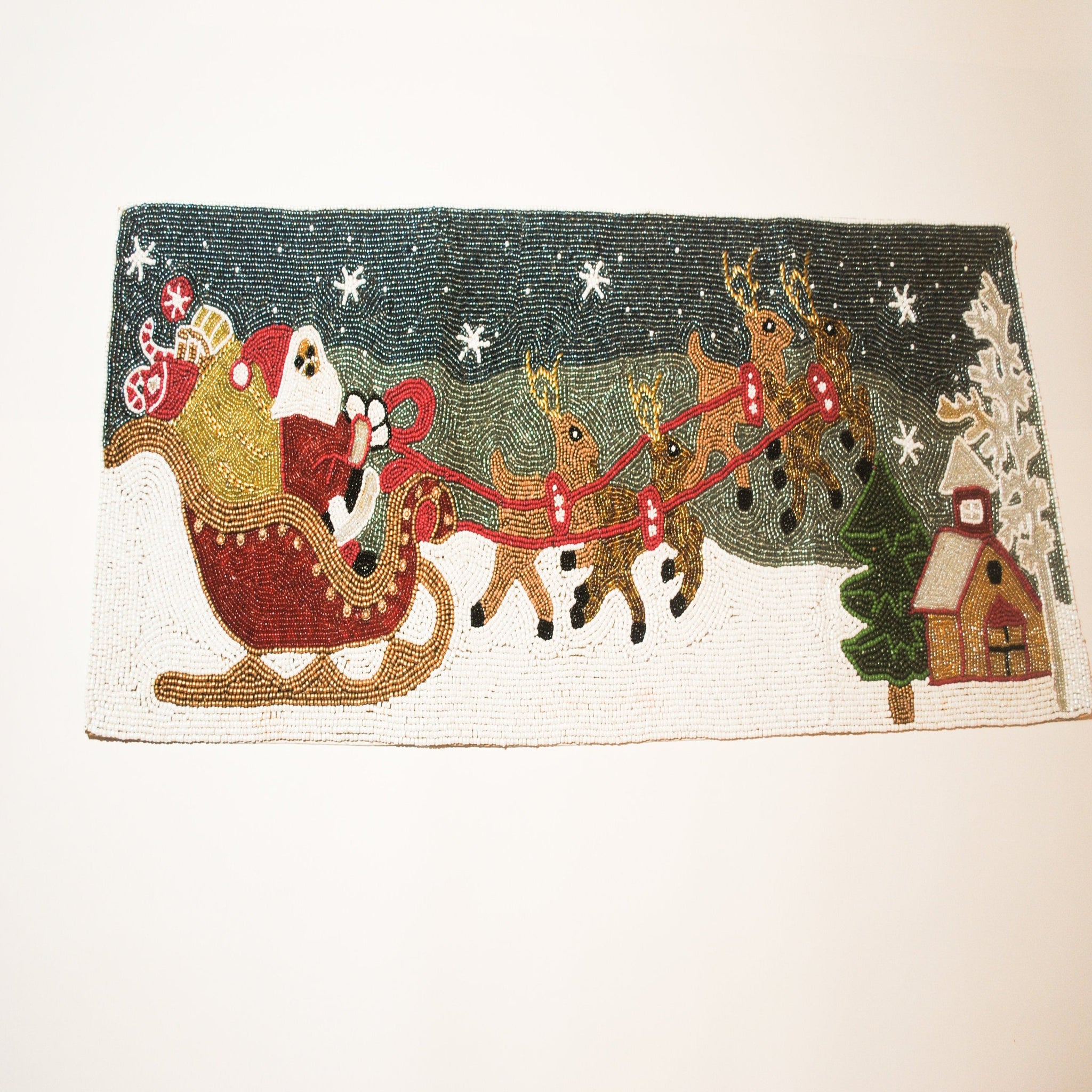 Santa On Sleigh Table Runner - The Chalk Home