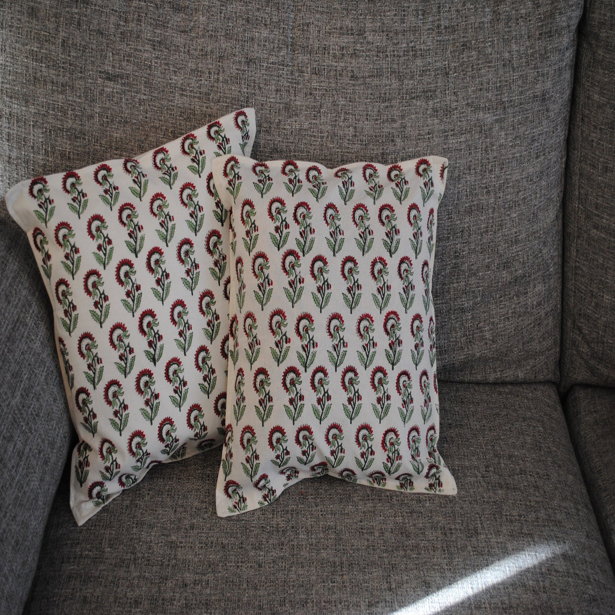 Hand Printed Cotton Cushion Covers - The Chalk Home