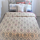 Hand Printed Cotton Quilt And Bedcover - The Chalk Home