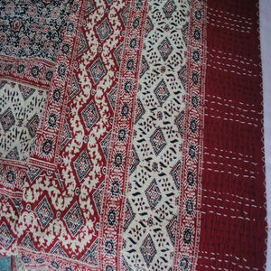 Hand Printed Katha Quilt - The Chalk Home