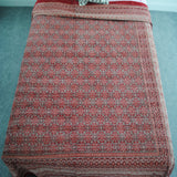 Hand Printed Red Ajarak Bedcover - The Chalk Home