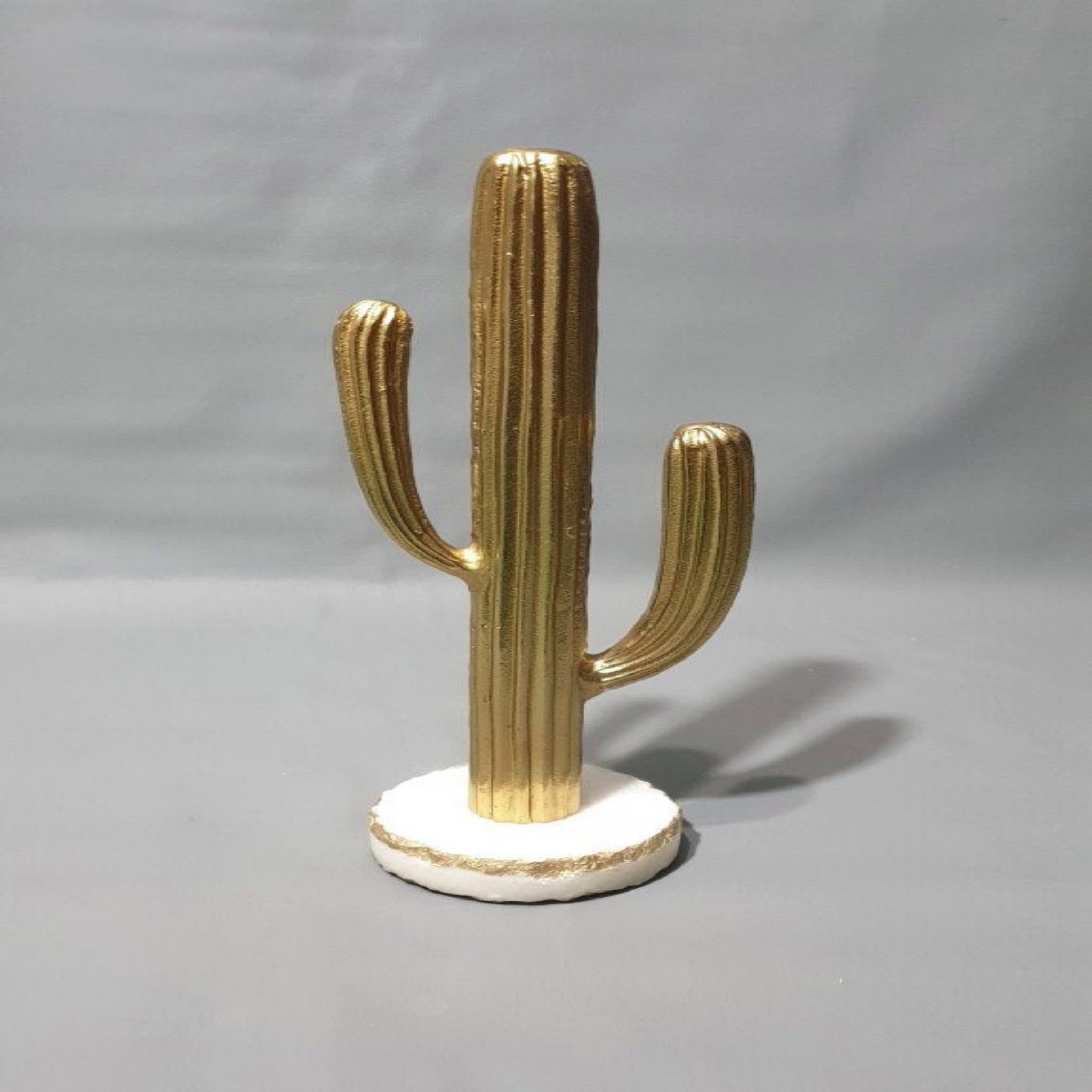 Large Gold Cactus Object - The Chalk Home