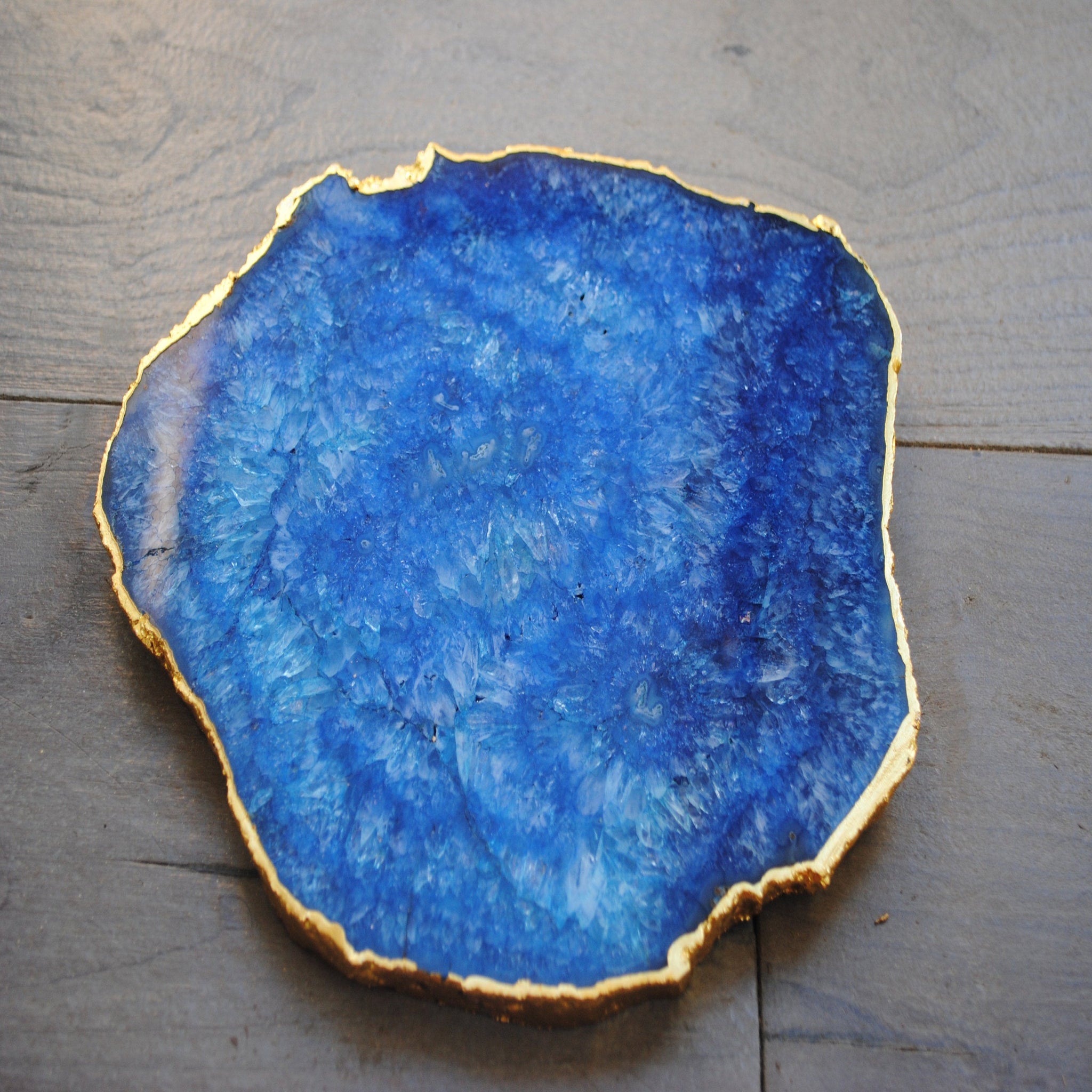 Blue Natural Agate Cheese Board - The Chalk Home