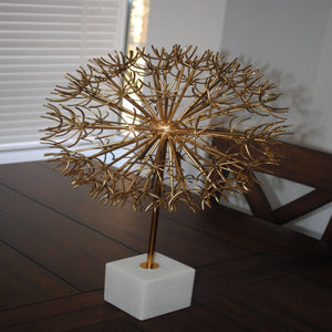 Large Gold Flower Shaped Center Piece - The Chalk Home