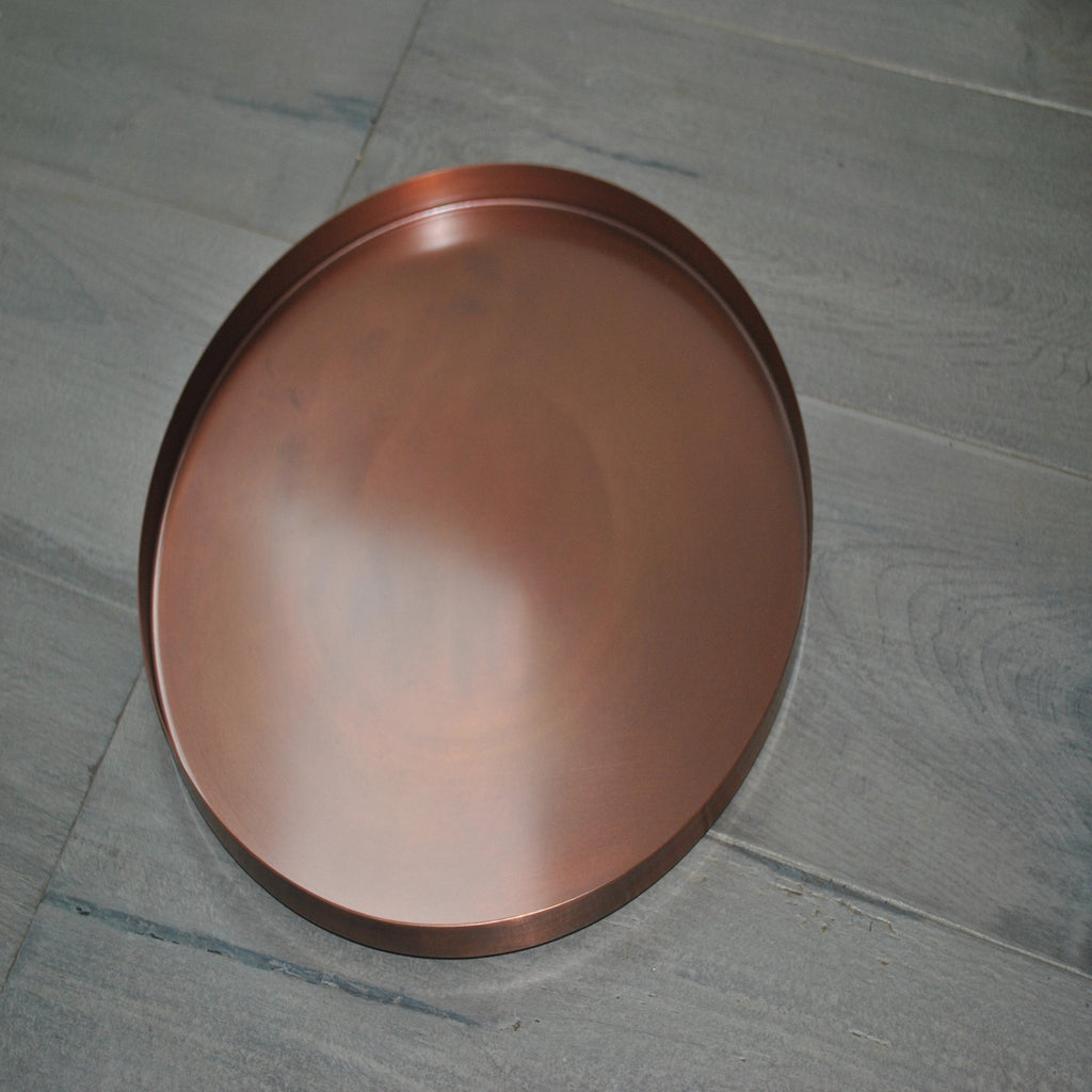 Copper Planter Pot - Home Garden Pot with Drainage Hole and Saucer Plate - The Chalk Home