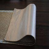 Silver table runner, silver table linens - The Chalk Home